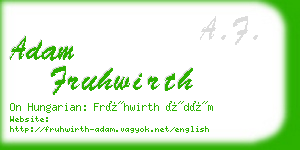 adam fruhwirth business card